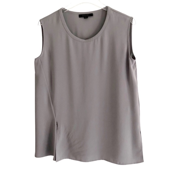 All Saints Heny Top Gray Left Knot Detail Size 2 - Picture 9 of 16